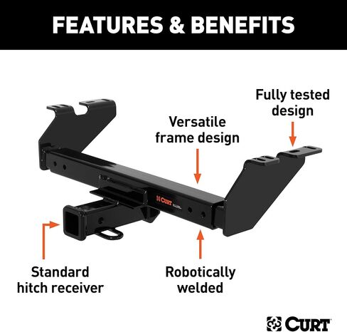 CURT 13900 Multi-Fit Class 3 Adjustable Hitch, 2-Inch Receiver, 5,000 lbs. in Saudi Arabia
