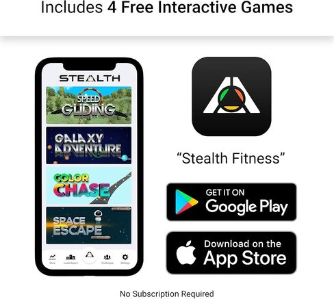 Stealth Core Deluxe Trainer - Turn Fitness Into a Fun Game - Get Strong Sexy Abs and Lean Core Playing Games On Your Phone; Free iOS/Android App; 4 Free Mobile Games Included; Dynamic Abs & Core Training; Only 3 Minutes a Day in Saudi Arabia