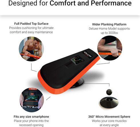Stealth Core Deluxe Trainer - Turn Fitness Into a Fun Game - Get Strong Sexy Abs and Lean Core Playing Games On Your Phone; Free iOS/Android App; 4 Free Mobile Games Included; Dynamic Abs & Core Training; Only 3 Minutes a Day in Saudi Arabia
