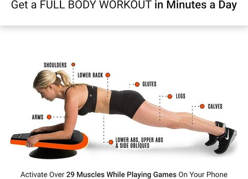 Stealth Core Deluxe Trainer - Turn Fitness Into a Fun Game - Get Strong Sexy Abs and Lean Core Playing Games On Your Phone; Free iOS/Android App; 4 Free Mobile Games Included; Dynamic Abs & Core Training; Only 3 Minutes a Day in Saudi Arabia