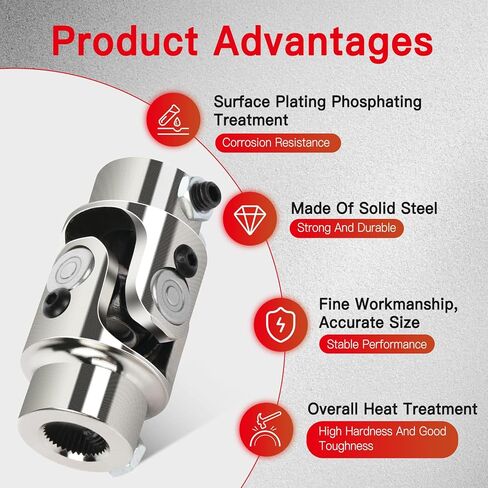 cciyu Black Steering joints 11/16-36 Spline X 3/4 DD U-Joint Shaft in Kuwait
