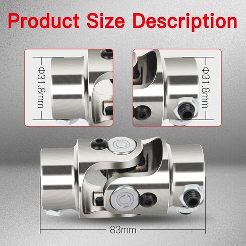 cciyu Black Steering joints 11/16-36 Spline X 3/4 DD U-Joint Shaft in Kuwait