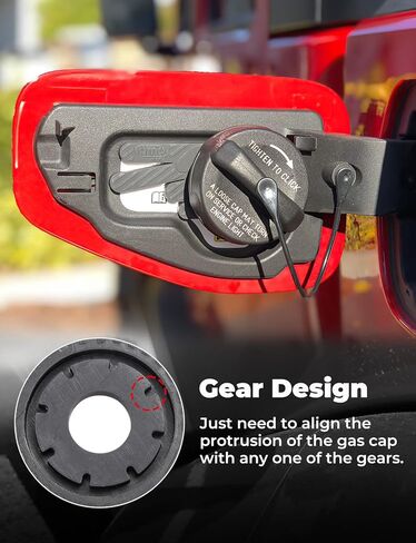 ترقية حامل غطاء الغاز متوافق مع Gladiator JT 2019 2020-2023، QMPARTS ملحقات غطاء الغاز لخزان الوقود للمصارع in Kuwait