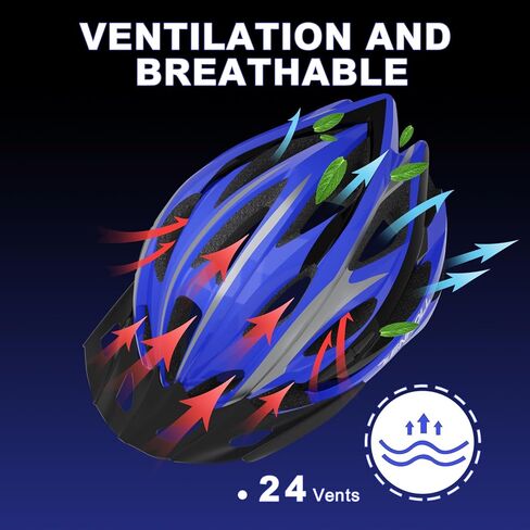 Adult Bike Helmet for Men Women Cycling with Detachable Visor, Lightweight Bicycle Helmets with 24 Cooling Vents in Kuwait