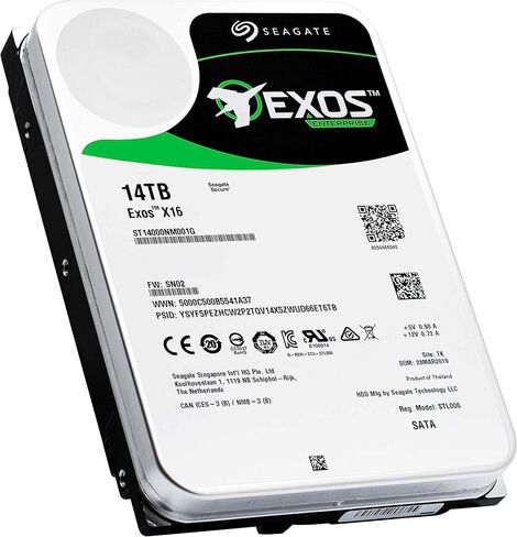 Seagate 14TB HDD Exos X14 7200 RPM 512e/4Kn SATA 6Gb/s 256MB Cache 3.5-Inch Enterprise Hard Drive (ST14000NM0018) in Saudi Arabia