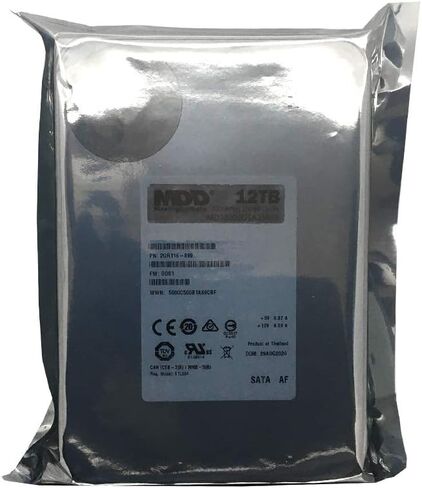 MaxDigitalData (MD12000GSA25672) 12 تيرابايت 7200 دورة في الدقيقة SATA 6 جيجابايت/ثانية 256 ميجابايت كاش 3.5 بوصة محرك الأقراص الصلبة الداخلي لسطح المكتب (متجدد) in Saudi Arabia