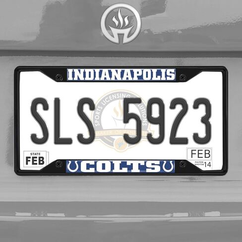 FANMATS 31358 Indianapolis Colts إطار لوحة ترخيص معدني بلمسة نهائية سوداء in Saudi Arabia