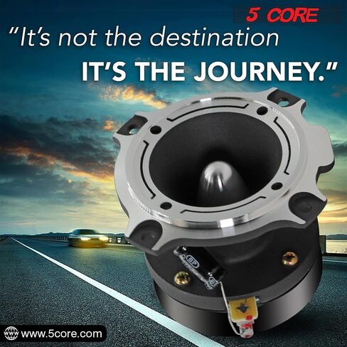 5 CORE Tweeters Speakers Car Audio Pair 600W Combined Peak 4 Ohm 3.5 Inch Aluminum Super Bullet Tuiters para Sonido para Carro - TW BLT 150 BLK Pair in Saudi Arabia