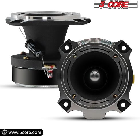 5 CORE Tweeters Speakers Car Audio Pair 600W Combined Peak 4 Ohm 3.5 Inch Aluminum Super Bullet Tuiters para Sonido para Carro - TW BLT 150 BLK Pair in Saudi Arabia