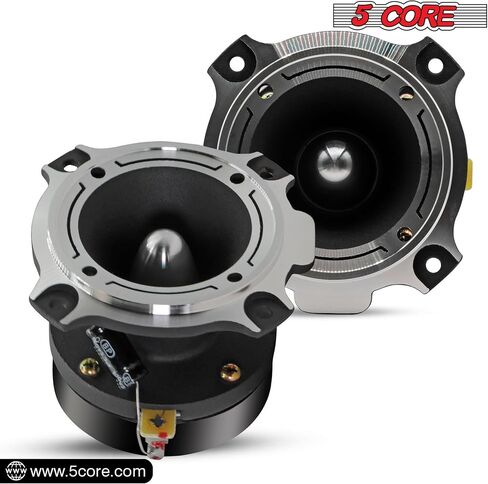 5 CORE Tweeters Speakers Car Audio Pair 600W Combined Peak 4 Ohm 3.5 Inch Aluminum Super Bullet Tuiters para Sonido para Carro - TW BLT 150 BLK Pair in Saudi Arabia