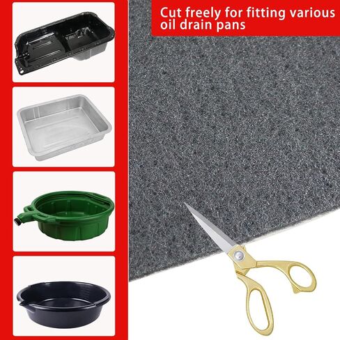 22'' Square No Splatter Pad, Oil Drain Splash Pad Fits Most Oil Drains Anti Splash Oil Change Mat for Car Changing Oil Transmission Drain Pan, Black in Saudi Arabia