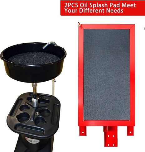 22'' Square No Splatter Pad, Oil Drain Splash Pad Fits Most Oil Drains Anti Splash Oil Change Mat for Car Changing Oil Transmission Drain Pan, Black in Saudi Arabia