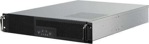 تقنية SilverStone 2U Dual 5.25 بوصة Drive Bay ATX Rackmount هيكل خادم تخزين صناعي وNoctua NF-R8 redux-1800 PWM، مروحة تبريد عالية الأداء، 4 دبابيس، 1800 دورة في الدقيقة (80 مم، رمادي) in Saudi Arabia