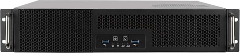 تقنية SilverStone 2U Dual 5.25 بوصة Drive Bay ATX Rackmount هيكل خادم تخزين صناعي وNoctua NF-R8 redux-1800 PWM، مروحة تبريد عالية الأداء، 4 دبابيس، 1800 دورة في الدقيقة (80 مم، رمادي) in Saudi Arabia