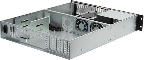 تقنية SilverStone 2U Dual 5.25 بوصة Drive Bay ATX Rackmount هيكل خادم تخزين صناعي وNoctua NF-R8 redux-1800 PWM، مروحة تبريد عالية الأداء، 4 دبابيس، 1800 دورة في الدقيقة (80 مم، رمادي) in Saudi Arabia
