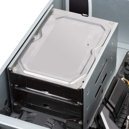 تقنية SilverStone 2U Dual 5.25 بوصة Drive Bay ATX Rackmount هيكل خادم تخزين صناعي وNoctua NF-R8 redux-1800 PWM، مروحة تبريد عالية الأداء، 4 دبابيس، 1800 دورة في الدقيقة (80 مم، رمادي) in Saudi Arabia