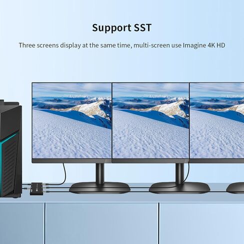 Displayport Splitter 1x3, Displayport Switch 8k Splitter Displayport Hub Display Port Splitter 1 in 3 Out DP Splitter 8K@60Hz with MST Function, Support Extend and Mirror Mode in Kuwait