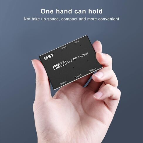 Displayport Splitter 1x3, Displayport Switch 8k Splitter Displayport Hub Display Port Splitter 1 in 3 Out DP Splitter 8K@60Hz with MST Function, Support Extend and Mirror Mode in Kuwait