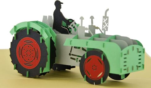بطاقة تهنئة منبثقة ثلاثية الأبعاد من Red Tractor، بطاقة ذكرى سنوية له، بطاقة عيد الأب، بطاقة عيد ميلاد الأطفال، في أي مناسبة in Saudi Arabia