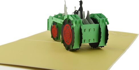بطاقة تهنئة منبثقة ثلاثية الأبعاد من Red Tractor، بطاقة ذكرى سنوية له، بطاقة عيد الأب، بطاقة عيد ميلاد الأطفال، في أي مناسبة in Saudi Arabia