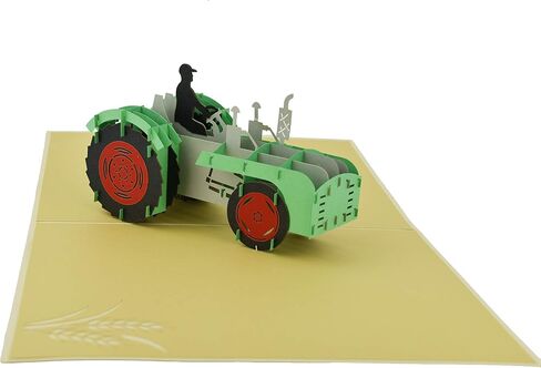 بطاقة تهنئة منبثقة ثلاثية الأبعاد من Red Tractor، بطاقة ذكرى سنوية له، بطاقة عيد الأب، بطاقة عيد ميلاد الأطفال، في أي مناسبة in Saudi Arabia