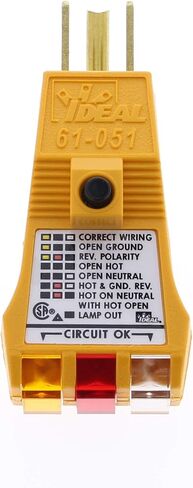 IDEAL INDUSTRIES INC. 61-035 E-Z Check Circuit Tester, 120VAC, Heavy Duty, Yellow in Saudi Arabia