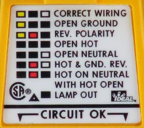 IDEAL INDUSTRIES INC. 61-035 E-Z Check Circuit Tester, 120VAC, Heavy Duty, Yellow in Saudi Arabia
