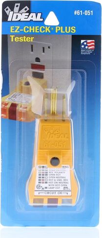 IDEAL INDUSTRIES INC. 61-035 E-Z Check Circuit Tester, 120VAC, Heavy Duty, Yellow in Saudi Arabia