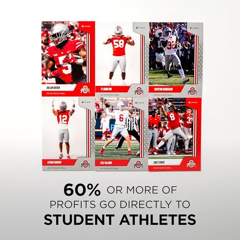 بطاقات تداول ONIT Ohio State Buckeyes Football Nil - 14 بطاقة حزمة - 2023 مرخصة رسميًا من الرابطة الوطنية لرياضة الجامعات (NCAA) - توقيعات بطاقات سلسلة التوقيع - بطاقات التعتيم - بطاقات سلسلة الأيقونة in Kuwait