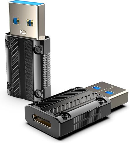 حزمة محول USB إلى USB-C-2، محول USB من النوع C أنثى إلى ذكر للسفر، متوافق مع Apple MagSafe، Apple Watch Series 9 8 7 Ultra SE، iPhone 15 14 13 12، iPad، Airpods، CarPlay in Kuwait