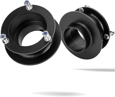 مجموعة رفع التسوية Ram 2500 2in، فواصل زنبركية لمستوى التعليق الأمامي 2 بوصة لـ 1994-2013 دودج رام 2500، 1994-2012 رام 3500، 1994-2008 رام 1500، طقم مستوى فولاذي من سبائك HOWBOW يناسب فقط الدفع الرباعي باللون الأسود in Kuwait