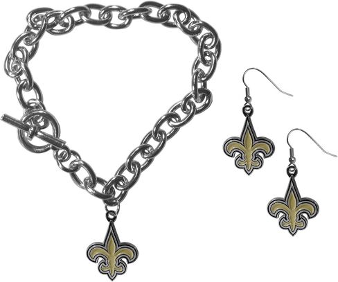 Siskiyou Sports NFL womens Chain Bracelet and Dangle Earring Set in Saudi Arabia