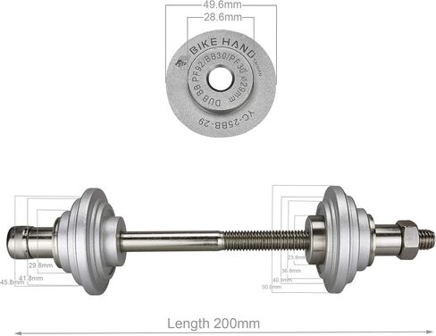 Bikehand Bicycle Press Fit Bottom Bracket Installation Install Tool Kit - compatible with Shimano BB86, BB92, BB121, BB90 and BB95 – Compatible with Sram Dub PF92/BB30/PF30 - Bearing Press BB30 in Saudi Arabia