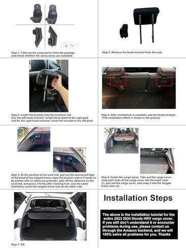 غطاء شحن قابل للسحب لسيارة Honda HRV 2023 2024، غطاء صندوق السيارة الخلفي متوافق مع Honda HR-V 2023 2024 ظل حماية أمان بدون فجوة ملحقات السيارة باللون الأسود، ألياف الكربون in Kuwait