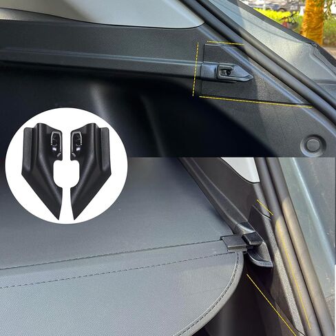 غطاء شحن قابل للسحب لسيارة Honda HRV 2023 2024، غطاء صندوق السيارة الخلفي متوافق مع Honda HR-V 2023 2024 ظل حماية أمان بدون فجوة ملحقات السيارة باللون الأسود، ألياف الكربون in Kuwait