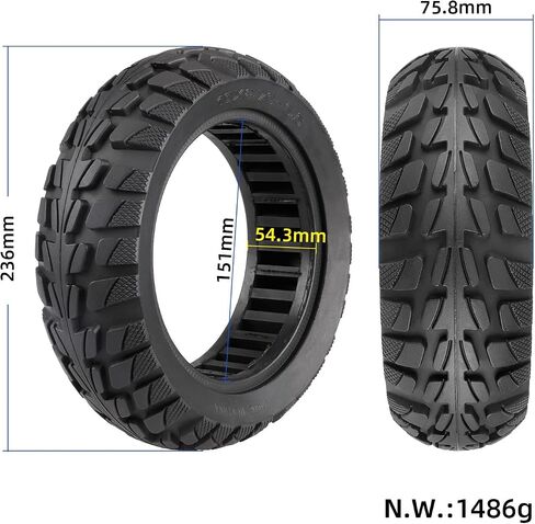 10x2.70-6.5 إطار مطاطي صلب 10 بوصة إطار بدون أنبوب لسكوتر كهربائي ذكي ذاتي التوازن ممتص للصدمات غير هوائي للطرق الوعرة إطار بديل غير قابل للانزلاق in Saudi Arabia