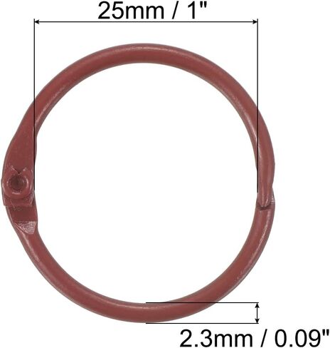 PATIKIL Loose Leaf Binder Rings 1 Inch, 5 Pack Metal Flash Card Book Binding Rings for Key Chain Index Card Scrapbooks, Black in Kuwait