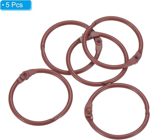 PATIKIL Loose Leaf Binder Rings 1 Inch, 5 Pack Metal Flash Card Book Binding Rings for Key Chain Index Card Scrapbooks, Black in Kuwait