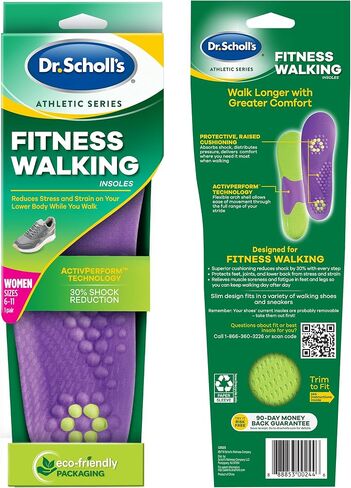 Dr. Scholl's Fitness Walking Insoles/Reduce Stress and Strain on Your Lower Body While You Walk and Reduce Muscle Soreness in Saudi Arabia