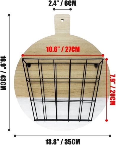 حامل ملفات الحائط، منظم تعليق على الحائط، منظم ورق، بريد، مجلة منزلية، مكتب، تخزين، رف مستندات (مضرب) in Kuwait