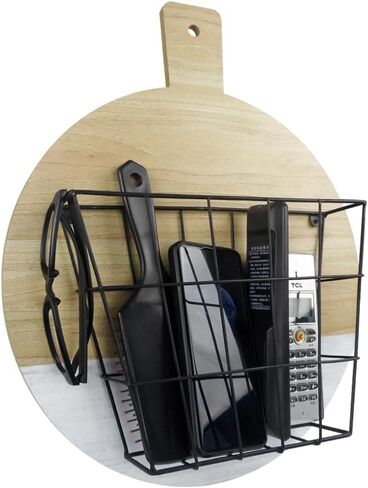 حامل ملفات الحائط، منظم تعليق على الحائط، منظم ورق، بريد، مجلة منزلية، مكتب، تخزين، رف مستندات (مضرب) in Kuwait