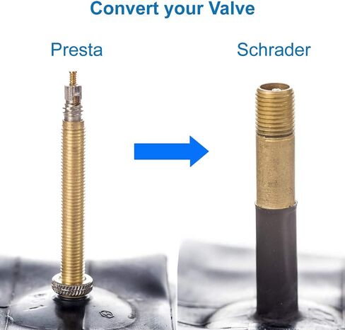 MMOBIEL 5 x Presta to Schrader Valve Adaptors for Bike and Car Valves for Inflating Bike Tire in Saudi Arabia