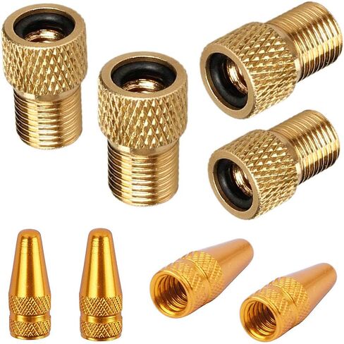 Brass Presta Valve Adapter - Presta Valve Caps Anodized Aluminum in Saudi Arabia