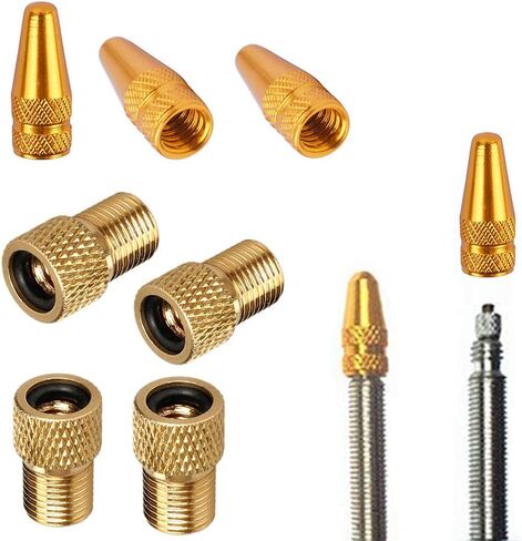 Brass Presta Valve Adapter - Presta Valve Caps Anodized Aluminum in Saudi Arabia