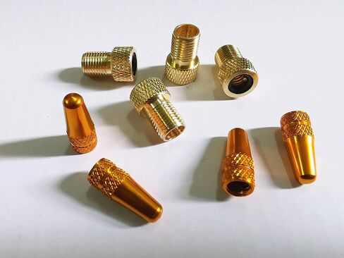 Brass Presta Valve Adapter - Presta Valve Caps Anodized Aluminum in Saudi Arabia