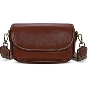 حقيبة كتف من جلد Heshe Leather للنساء مع حقيبة كتف عصرية مع حزام جيتار أنيقة السيدات