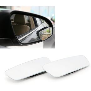 4 PCS Car Blind Spot Mirror, HD Convex Frameless Glass Waterproof Auxiliary Mirror with Adhesive, Universal 360 Degree Large View SUV Truck Rear View Accessory (Silver)