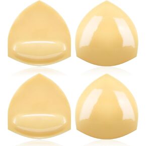 SERMICLE Both Sides Sticky Bra Inserts 2 Pairs - Self Adhesive Boob Pads Bra Pad Double-Sided Bra inserts Push up Pad (Beige, One Size)