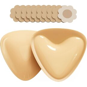 Push up Sticky Bra Pads Inserts, Double Sided Invisible Lift Adhesive Boob Breast Inserts, Women Stick on Bra