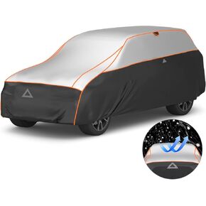 Favoto Hail Protection Car Cover - Waterproof SUV Car Cover Padded Anti-Hail Snow Rain Protector for Automobiles Outdoor Heavy Duty with Reflective Stripes Full Exterior Cover Fits SUV up to 198"